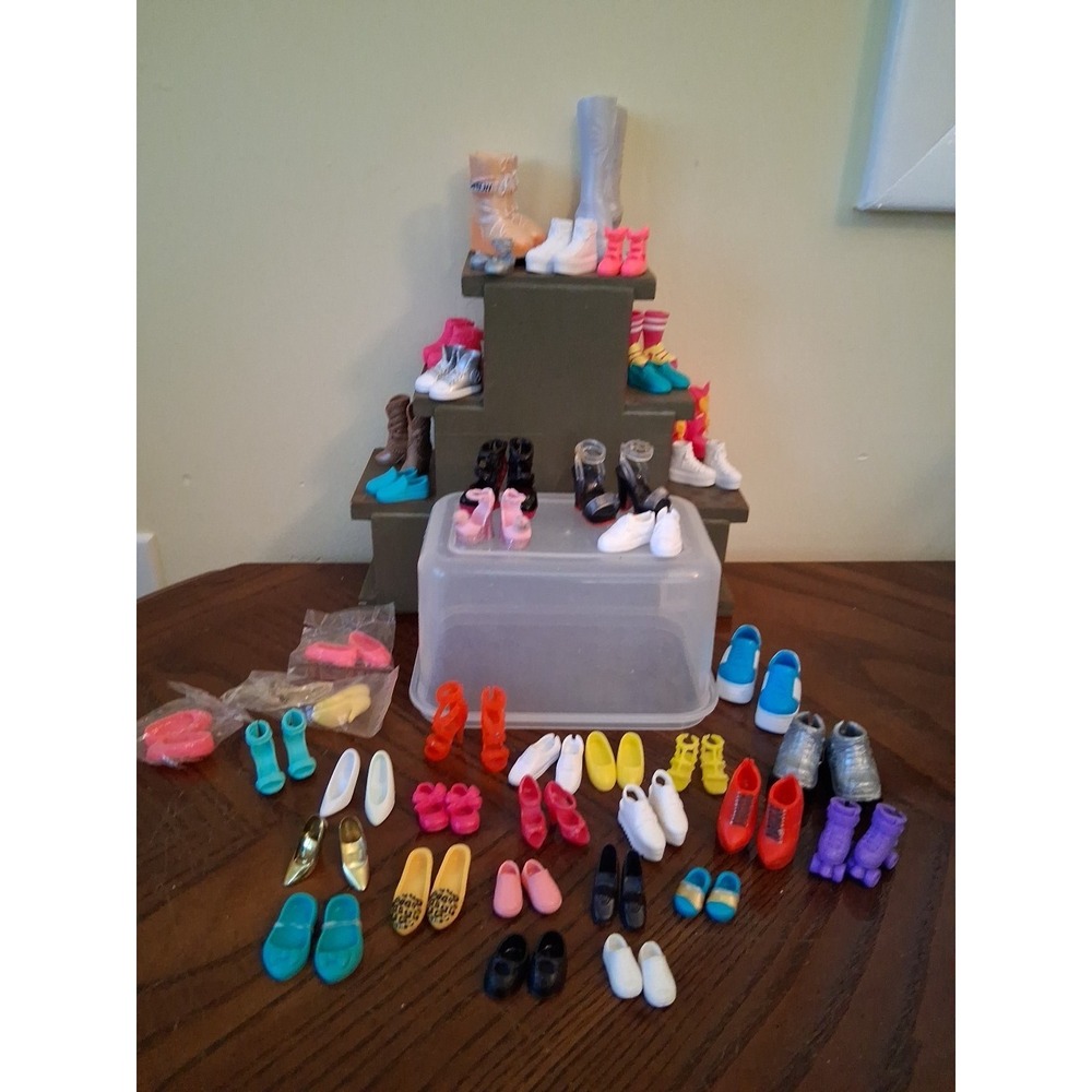 LOL, Barbie , Othet Doll  Shoes Lot Of 40  Pairs +
